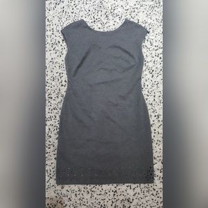 Banana republic hem detail gray dress